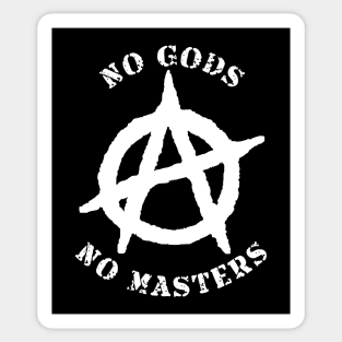 no gods no masters white 2 Sticker